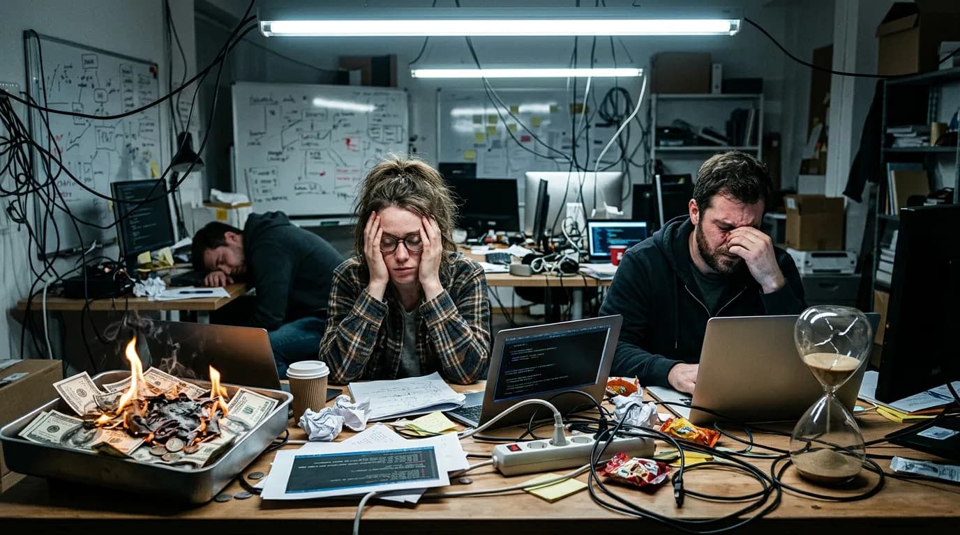 Imagen ilustrativa sobre coste caos operativo startup