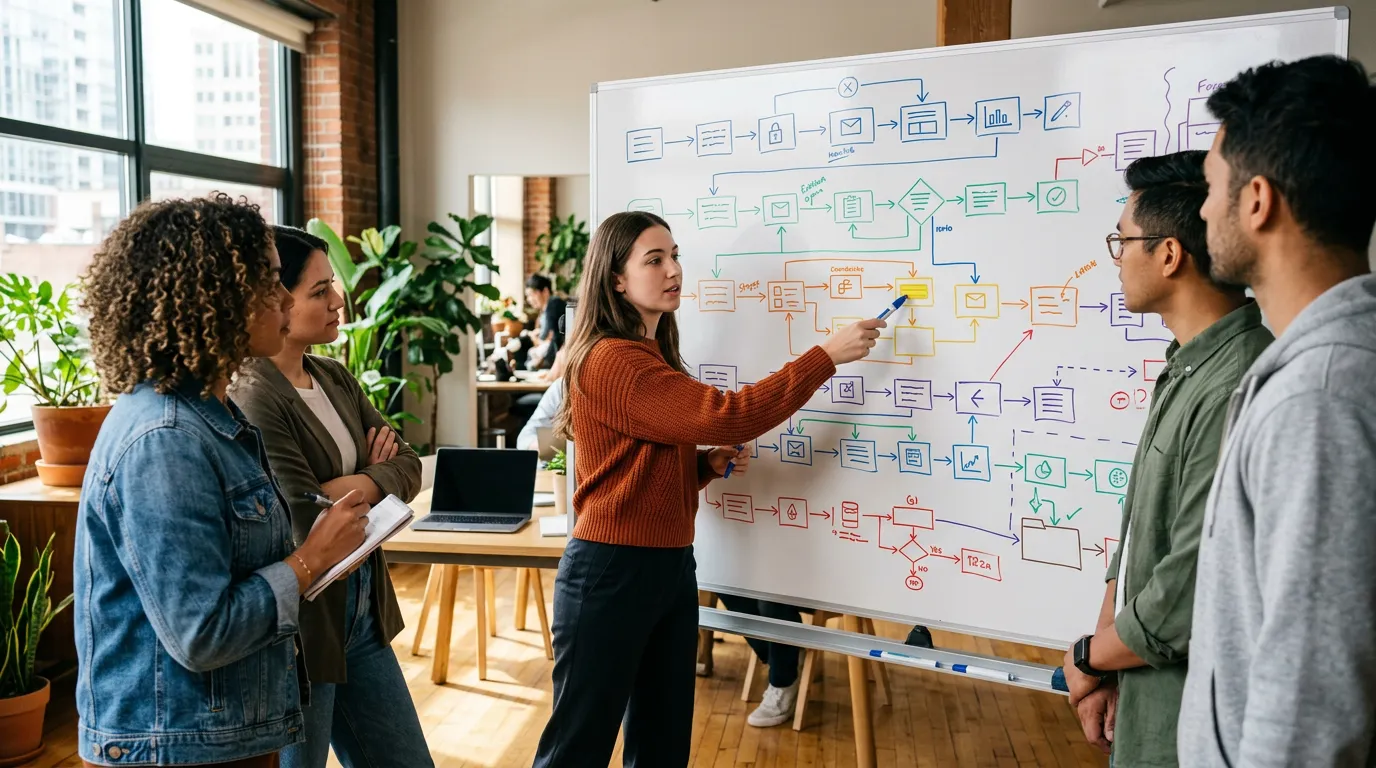 Imagen ilustrativa sobre procesos startup 10 personas